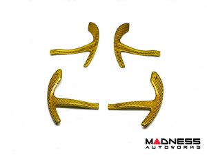 Alfa Romeo Stelvio Paddle Shifter Covers - Carbon Fiber - Yellow Candy Alfa Romeo Stelvio Paddle Shifter Covers - Carbon Fiber - Yellow Candy